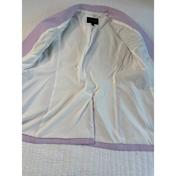 Banana Republic Classic Career Long And Lean Blazer Jacket SZ 0 Lavender - Picture 5 of 9